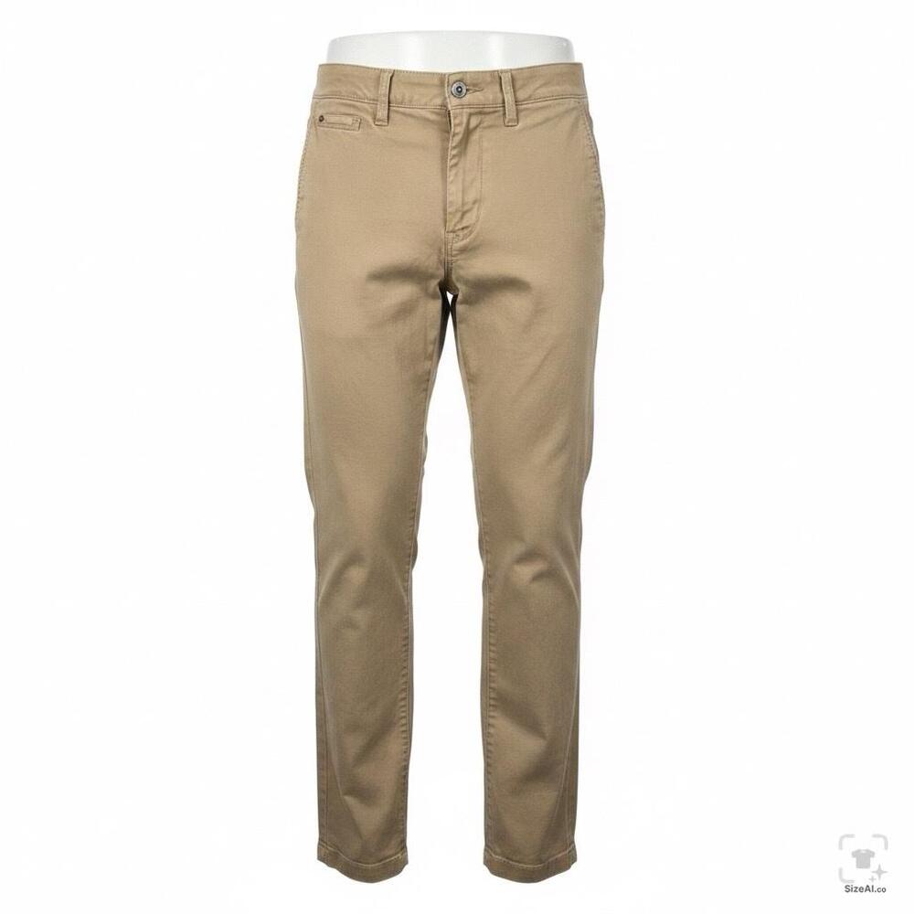 Lucky Brand 410 Athletic Chino Pants Mens 34x30 Beige Stretch Tapered Cotton